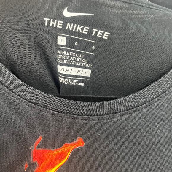Nike Dri Fit Black Basketball Net T-Shirt Men's Large - Picture 5 of 7